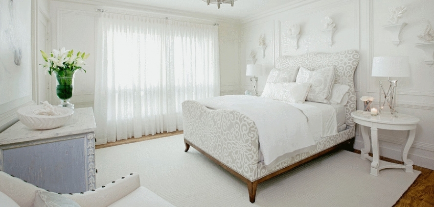 10 красиви бели спални 