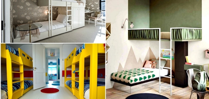 10 гениални идеи за обзавеждане на спалня с легла на два етажа   