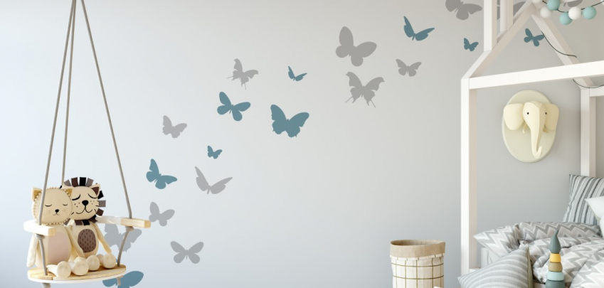 Ефект на пеперуда: 9 идеи за дизайн на стената