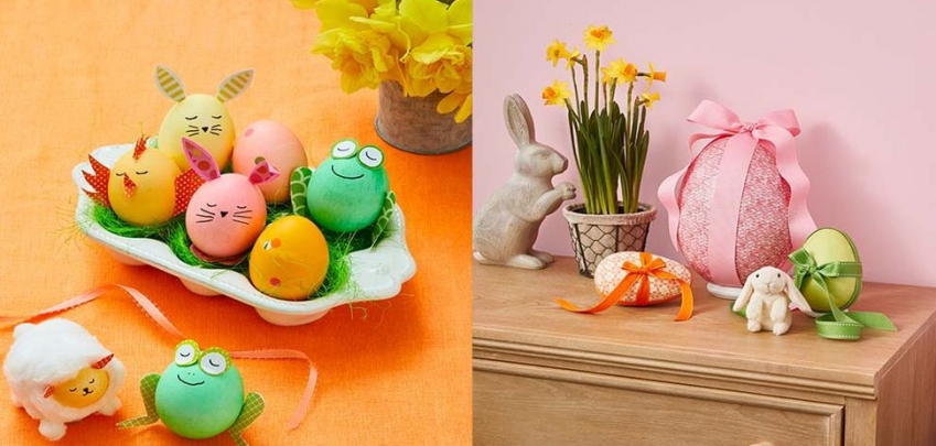 Декорации с яйца за по – цветен Великден 