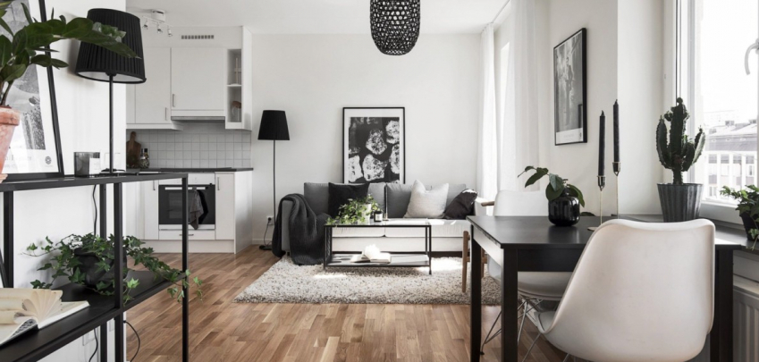 Интериорен дизайн на едностаен апартамент