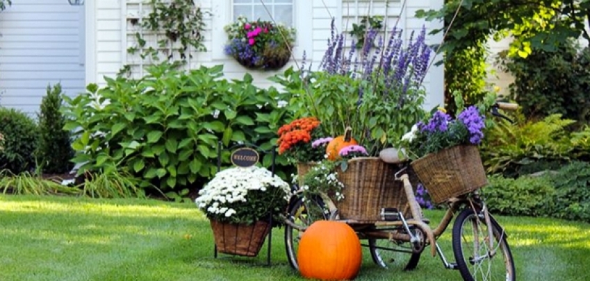 10+ идеи за есенна декорация на двора