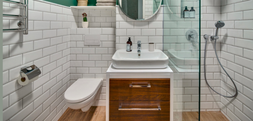 Как да спестите място в малката баня: 8 идеи