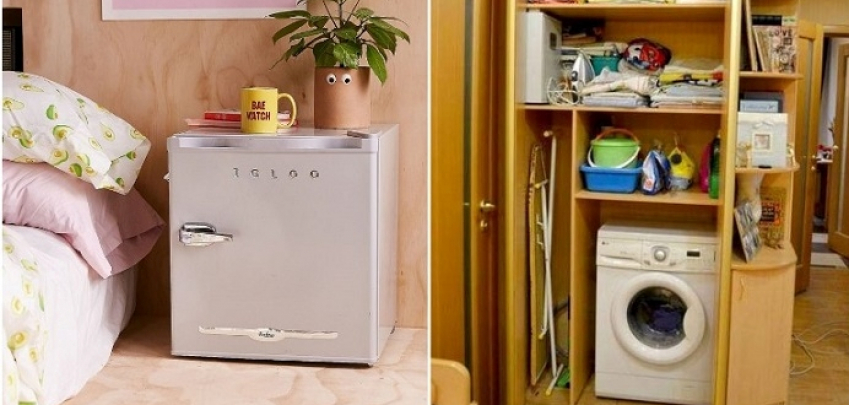 Хладилник в спалнята, пералня в килера: 5 нестандартни места за домакински уреди в апартамента