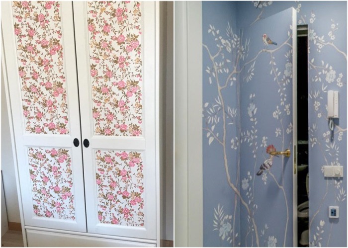 Обклеить шкаф купе. Декорирование дверей шкафа. Обклеить шкаф купе. Старый встроенный шкаф. Обклеить шкаф купе.