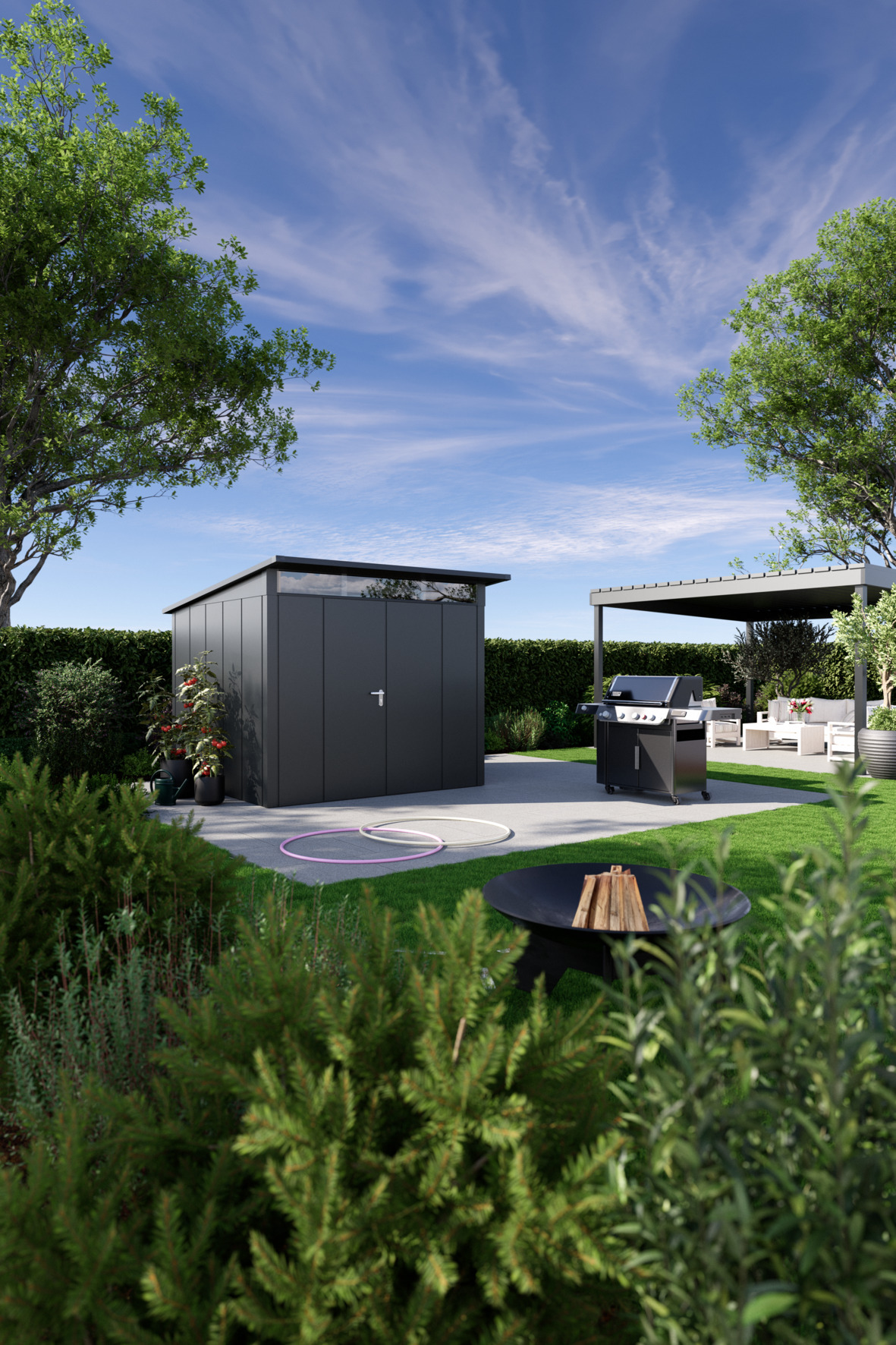 Къщичките за градински инструменти Juno на Hörmann променят двора